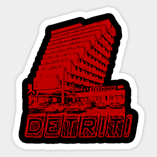 DETIRI (High Definition, Monochrome). Sticker